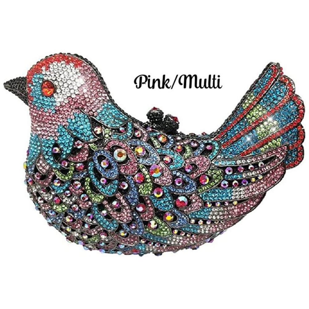 NWT Sparkling Bling Swarovski Crystal Rhinestone Bird Clutch Purse + FRE… - Picture 6 of 17